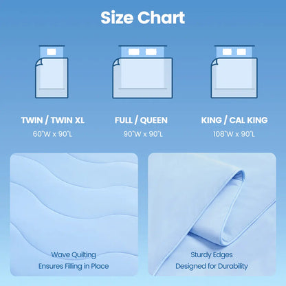 Cold Touch Fabric Absorbs Body Heat Double-Sided Cool Design Soft Fluffy Comforter for Night Sweats Hot Sleeper Christmas Gift OEKO-TEX Certified Eco-Friendly Materials
