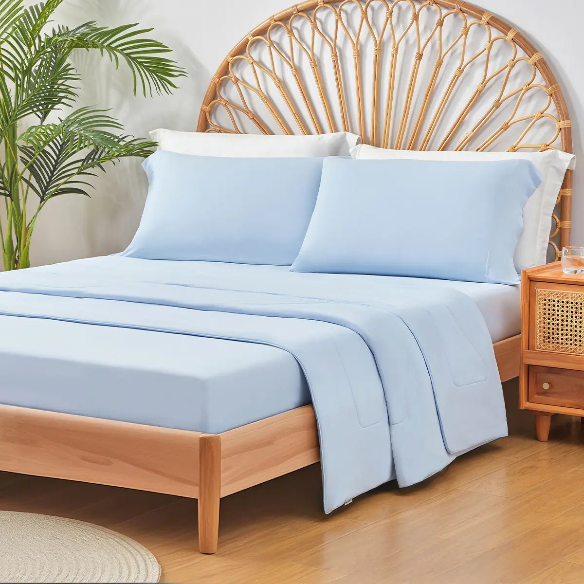 Cold Touch Fabric Absorbs Body Heat Double-Sided Cool Design Soft Fluffy Comforter for Night Sweats Hot Sleeper Christmas Gift OEKO-TEX Certified Eco-Friendly Materials