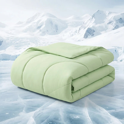 Cold Touch Fabric Absorbs Body Heat Double-Sided Cool Design Soft Fluffy Comforter for Night Sweats Hot Sleeper Christmas Gift OEKO-TEX Certified Eco-Friendly Materials